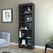 August Grove® New Milford 72" H x 24" W Standard Bookcase Wood in Black | 72 H x 24 W x 12 D in | Wayfair 053A5B4E98884D0FAF90BB7DCC4C98B2