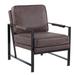 Armchair - 17 Stories 25.25" Wide Armchair Faux Leather/Fabric in Black | 33 H x 25.25 W x 32 D in | Wayfair AB49B7C06BC04D3CB5C86BD98DEE1602