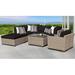 Lark Manor™ Anupras 7 Piece Sectional Seating Group w/ Cushions Synthetic Wicker/All - Weather Wicker/Wicker/Rattan in Gray/Red | Outdoor Furniture | Wayfair