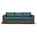 Latitude Run® Marfik Patio Sofa w/ Sunbrella Cushions Metal/Rust - Resistant Metal/Sunbrella® Fabric Included in Gray | Wayfair