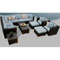 Lark Manor™ Anastase 12 Piece Sectional Seating Group w/ Cushions Synthetic Wicker/All - Weather Wicker/Wicker/Rattan | Outdoor Furniture | Wayfair