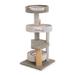 Lookout Loft 4-Level Cat Tree Perch with Beds, 43" H, 20 IN, Gray
