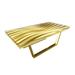 Arditi Collection Wave Sled Coffee Table Wood in Yellow | 17 H x 47 W x 23.6 D in | Wayfair CTRC120-60-CNC-WAVE-GOLD-GOLDLEG