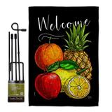 Breeze Decor Fruit Party 2-Sided Polyester 3 X18.5 Inches Garden Flag in Black/Orange | 18.5 H x 13 W in | Wayfair BD-FT-GS-117067-IP-BO-D-US21-BD