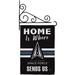 Breeze Decor Home is Where Double Sided Polyester 19" x 13" Flag Set in Black/Gray | 18.5 H x 13 W in | Wayfair BD-MI-GS-108461-IP-BO-03-D-US20-BD
