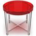 Arditi Collection Cross Legs Coffee Table Metal | 17.7 H x 19.5 W x 19.5 D in | Wayfair COFFEETABLE_CANDY_ROUND_50_RED