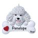 The Holiday Aisle® Bichon Frise Personalized Hanging Figurine Ornament Plastic in Black/White | 3.25 H x 3.75 W x 0.5 D in | Wayfair