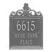 Whitehall Products Lanai Pineapple Personalized Standard 3-Line Wall Address Plaque Metal in Gray | 15 H x 11 W x 0.375 D in | Wayfair 2482PS