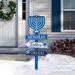 The Holiday Aisle® Wooden Menorah Garden Stake Wood in Black/Blue/Brown | 42 H x 13 W x 0.79 D in | Wayfair 4238A55D1DD24B0FBB3B0B2AD7090FEB