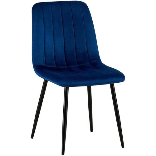 Stuhl Dijon-blau-Samt