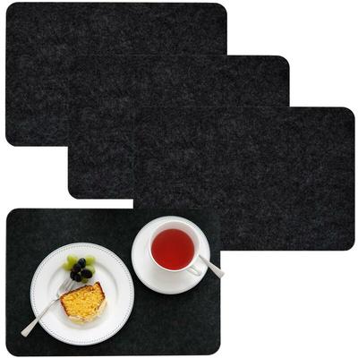 Dunedesign - 4 Extra-Dicke Filz Tischsets 43x30x0,5cm Edle Platzsets Platzdeckchen Tisch-Unterlage