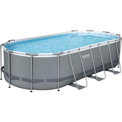 Power Steel™ Solo Pool ohne Zubehör 549 x 274 x 122 cm, grau, oval - Grau