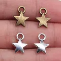 WYSIWYG-Breloques en forme de petite étoile en argent breloque pour document bijoux de direction
