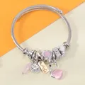 Bracelets en acier inoxydable opale chic fz pour femmes bijoux de luxe breloques de lettre de