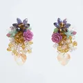 JURAN – boucles d'oreilles pour femmes style bohème acrylique cristal fleur pendentifs