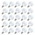 Vickerman 300886 - 0.45 watt G50 Intermediate Screw Base Cool White LED Faceted (25 pack) Christmas Light Bulbs (XLEDG65-25)