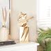 Gold Polystone Contemporary Musician Sculpture - 9 x 7 x 17