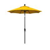 California Umbrella 7.5' Rd. Aluminum/Fiberglass Rib Patio Umb, Deluxe Crank Lift/Collar Tilt, Bronze Finish, Sunbrella Fabric