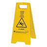 Warnschild »Achtung!« bei Rutschgefahr rutschigem Boden gelb, easy absorb, 24x61 cm