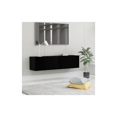 vidaXL TV-Schrank Schwarz 120x30x30 cm Holzwerkstoff