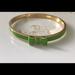 Kate Spade Jewelry | Kate Spade Green Enamel Bangle | Color: Gold/Green | Size: Exterior 2.75 In, Interior Just Under 2.75 In