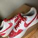 Nike Shoes | Custom Women’s Nike Court Vision Low | Color: Red/White | Size: 9.5