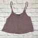 Brandy Melville Tops | Brandy Melville Tank Top. Striped. Burgundy. Small | Color: Red/White | Size: S