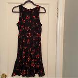 J. Crew Dresses | J.Crew Nwt Black Chiffon Dress Size 8. | Color: Black/Red | Size: 8
