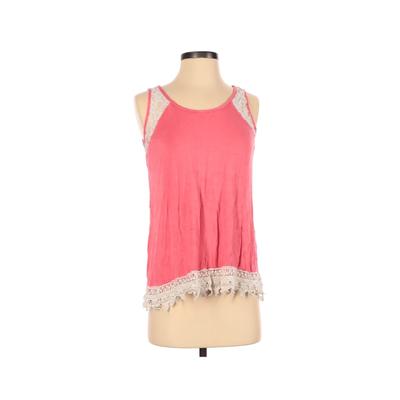 Papermoon Tank Top Pink Print Scoop Neck Tops - Women's Size Small