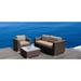 LSI 4 Piece Club Set - All Weather Patio Sofa Set With Back Cushions
