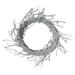 Snow Flocked Iridescent Glitter Twig Artificial Christmas Wreath 24" - White