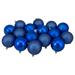 16ct Lavish Blue Shatterproof 4-Finish Christmas Ball Ornaments 3"