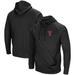 Men's Colosseum Black Texas Tech Red Raiders Blackout 3.0 Tonal Raglan Full-Zip Hoodie