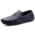 DREAMY STARK Men Slip On Shoes Casual Breathable Loafer Lightweight Anti-Slip Boat Shoe for Driving Walking Navy