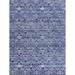 White 24 x 0.25 in Area Rug - Bokara Rug Co, Inc. Hand-Knotted High-Quality Cobalt Blue & Gray Area Rug Viscose/Wool | 24 W x 0.25 D in | Wayfair