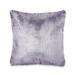 Michael Amini Hopps Hopps Square Pillow Cover & Insert Faux Fur/Down/Feather/Velvet/Polyester in Gray | 20 H x 20 W x 3 D in | Wayfair