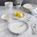 Martha Stewart Perry Street 12 Piece Dinnerware Set, Service for 4 Ceramic/Earthenware/Stoneware in Blue | Wayfair 97917.12RM