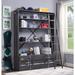 17 Stories Etagere Bookcase, Metal in Gray/Black | 83 H x 66 W x 29 D in | Wayfair 2ABC53FC2CF24E078E5E56DC66F154B1