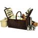 Do Not Use - Picnic At Ascot Buckingham Basket w/ Blanket & Coffee Flask for Four Wicker or Wood in Black/Brown | 17 H x 20 W x 13.5 D in | Wayfair