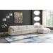 Multi Color Sectional - Everly Quinn Millersburg 158" Wide Velvet Modular Sofa & Chaise w/ Ottoman Velvet | 32 H x 158 W x 80 D in | Wayfair