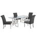 Rosdorf Park Bauxite 4 - Person Dining Set Glass/Upholstered/Metal | 30 H x 40 W x 79 D in | Wayfair DFEACB2A6D8F428BAADEA2A3D9E6AB2D