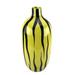 Murano Art Collection Zebra Mustard Yellow/Black Table Vase 19.5 H x 8.0 W x 8.0 D in black/gray/yellow in Black;mustard Yellow | Wayfair 60-9712