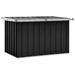 VidaXL Outdoor Storage Deck Box Chest Cabinet for Patio Cushions Garden Tools Plastic/Metal in Black | 25.59 H x 42.91 W x 26.38 D in | Wayfair