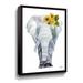 Bungalow Rose Sunflower Ellie - Painting on Canvas in Gray/Green/Yellow | 24 H x 18 W x 2 D in | Wayfair 184D240F27FA452F92C8E20425040870