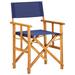 Arlmont & Co. Director's Chair Foldable Camping Chair for Outdoor Acacia in Orange/Blue/Brown | 34.65 H x 21.65 W x 22.05 D in | Wayfair