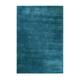 Tapis tufté poils longs bleu pétrole doux 190x130