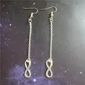 Boucles d'oreilles symbole infini bijoux infini boucles d'oreilles Dnagle infini boucles