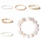 Bracelets en perles naturelles blanches jaunes pour hommes Bracelets Vintage bijoux de forme