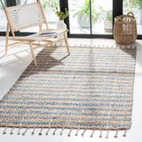 SAFAVIEH Handmade Cape Cod Aveline Jute & Cotton Braided Tassel Rug