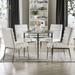 Lera Contemporary White Round 5-Piece Dining Set by Furniture of America